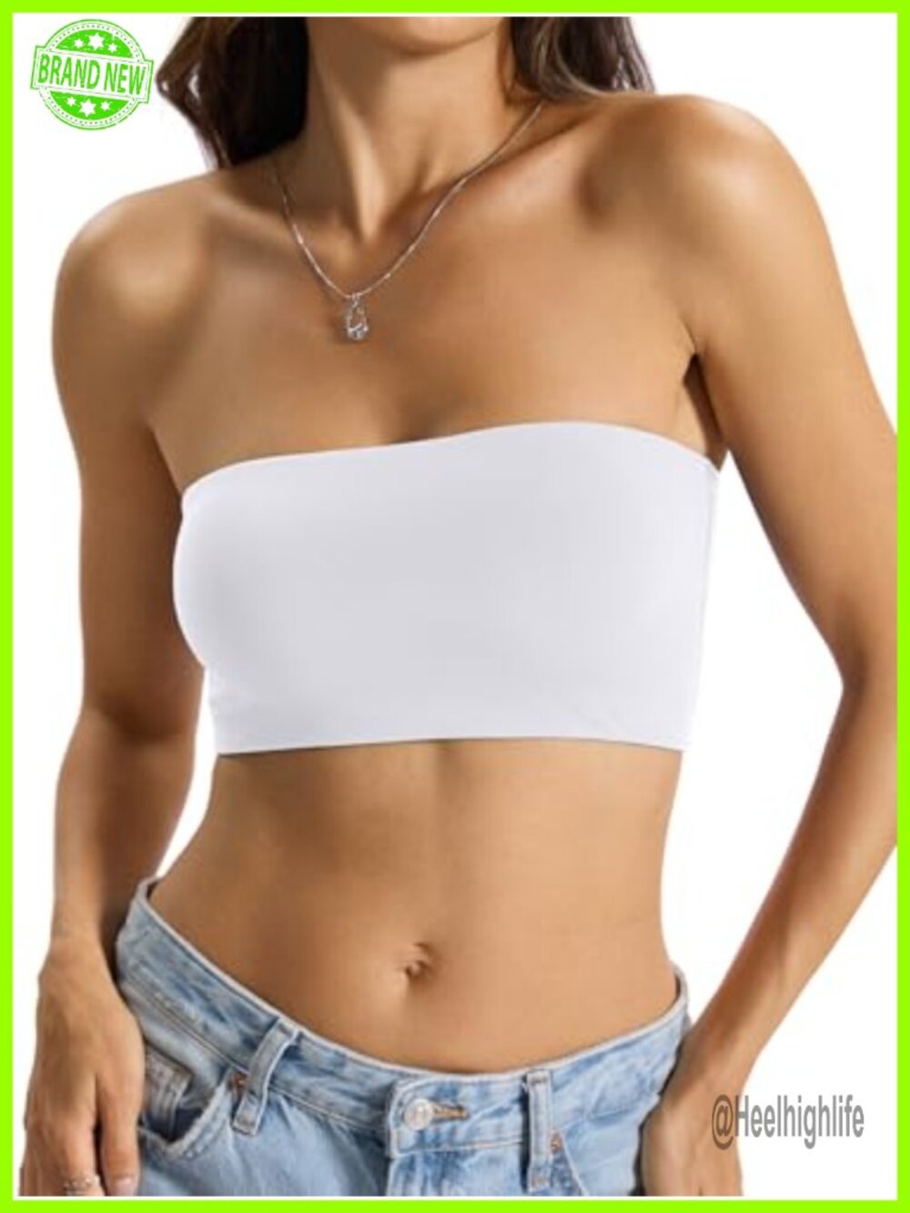 Double Lined Tube Top Non-Padded Strapless Bandeau Sleeveless Tank Top